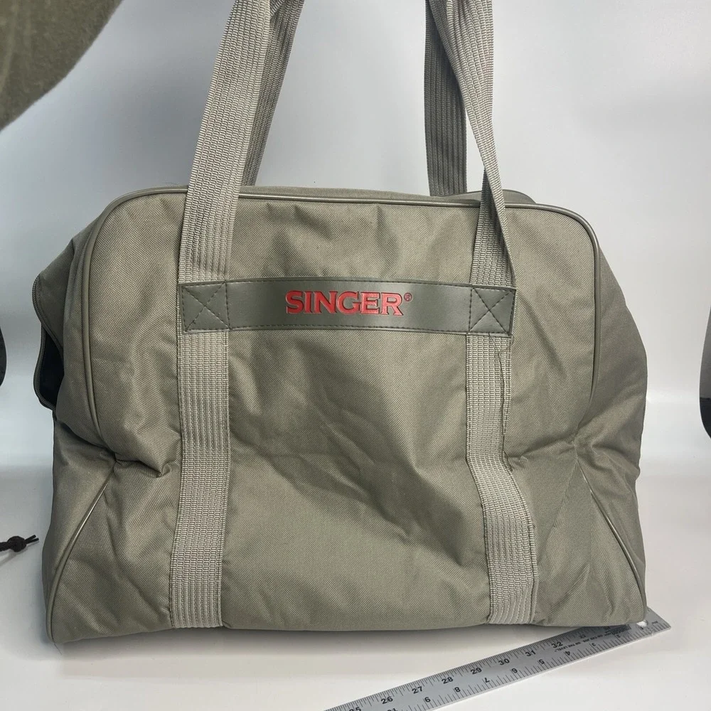 Singer Universal Sewing Machine Tote Storage Case Carry Bag Excellent Green